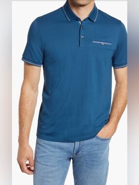 Ted Baker LONDON Tortila Slim Fit Tipped Pocket Polo